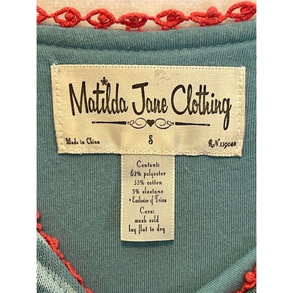 Matilda Jane Womens Striped Tank Dress W/ Pom-Pom Trim Blue/White - Picture 3 of 6